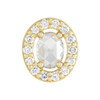 14 Karat Yellow Gold 0.16 carat Diamond Rose Cut Halo Style Pendant