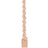 14 Karat Rose Gold 0.10 Carat Diamond Solitaire 16 18 inch Necklace