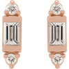 14 Karat Rose Gold 0.10 Carat Natural Diamond Earrings