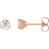 14 Karat Rose Gold 0.40 Carat Natural Diamond Infinity Inspired Earrings