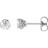 14 Karat White Gold 0.40 Carat Natural Diamond Infinity Inspired Earrings