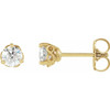 14 Karat Yellow Gold 0.40 Carat Natural Diamond Infinity Inspired Earrings