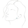 14 Karat White Gold Natural White Sapphire Stud Earrings