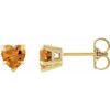 14 Karat Yellow Gold Natural Citrine Stud Earring