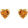 14 Karat Yellow Gold Natural Citrine Stud Earring