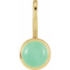 14 Karat Yellow Gold Chrysoprase Charm