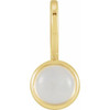 14 Karat Yellow Gold Rainbow Moonstone Charm