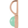 14 Karat Rose Gold Chrysoprase Charm