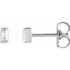 Sterling Silver 0.20 Carat Natural Diamond Channel Set Earrings