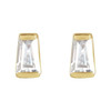 14 Karat Yellow Gold 0.13 Carat Natural Diamond Channel Set Earrings