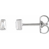 Sterling Silver 0.13 Carat Natural Diamond Channel Set Earrings