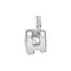 Platinum 0.10 Carat Natural Diamond Bezel Set 16 inch Necklace