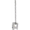 Platinum 0.25 Carat Natural Diamond Bezel Set 16 inch Necklace