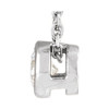 14K White 0.16 Carat Natural Diamond Bezel Set 16 inch Necklace