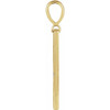 14 Karat Yellow Gold .0075 Carat Diamond XO Bar Pendant