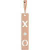 14 Karat Rose Gold .0075 Carat Diamond XO Bar Pendant