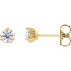 14 Karat Yellow Gold 0.33 Carat Natural Diamond Scroll Earrings