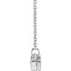 14K White 0.25 Carat Natural Diamond Heart 16 inch Necklace