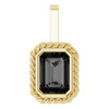 14 Karat Yellow Gold Black Onyx Mens Pendant