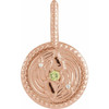 14 Karat Rose Gold Peridot and .005 carat Diamond Gemini Charm