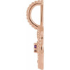 14 Karat Rose Gold Amethyst and .005 carat Diamond Sagittarius Charm