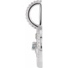 Platinum Aquamarine Gem and .0025 carat Diamond Cancer Charm