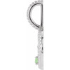 14 Karat White Gold Chrysoprase and .005 carat Diamond Libra Charm