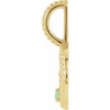 14 Karat Yellow Gold Chrysoprase and .005 carat Diamond Libra Charm