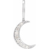 14 Karat White Gold .07 carat Diamond Crescent Moon Pendant/Charm