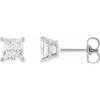Platinum 0.50 Carat Natural Diamond Friction Post Earrings