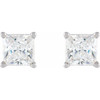 14 Karat White Gold 0.50 Carat Natural Diamond Friction Post Earrings