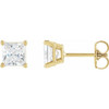 14 Karat Yellow Gold 0.50 Carat Natural Diamond Friction Post Earrings