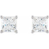 14 Karat White Gold 0.33 Carat Natural Diamond Friction Post Earrings