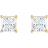 14 Karat Yellow Gold 0.33 Carat Natural Diamond Friction Post Earrings