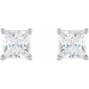 Platinum 0.33 Carat Natural Diamond Friction Post Earrings