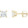 14 Karat Yellow Gold 0.20 Carat Natural Diamond Threaded Post Earrings
