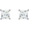 14 Karat White Gold 0.33 Carat Natural Diamond Threaded Post Earrings