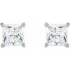 Platinum 0.60 Carat Natural Diamond Threaded Post Earrings