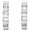 14 Karat White Gold 0.25 Carat Diamond Earrings..