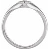 Platinum .015 Carat Natural Diamond Floral Ring