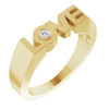 Yellow Gold Ring 14 Karat .03 Carat Natural Diamond Love Ring