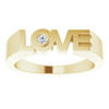 Yellow Gold Ring 14 Karat .03 Carat Natural Diamond Love Ring