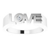 Platinum .03 Carat Natural Diamond Love Ring