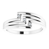 White Gold Ring 14 Karat .02 Carat Natural Diamond Ring