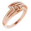 Rose Gold 14 Karat .02 Carat Natural Diamond Ring