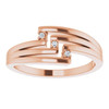 Rose Gold 14 Karat .02 Carat Natural Diamond Ring