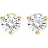 14 Karat Yellow Gold 8 mm Round  Lab Grown Moissanite Earrings