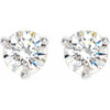 Sterling Silver 8 mm Round  Lab Grown Moissanite Earrings