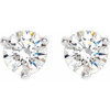 Platinum 7 mm Round  Lab Grown Moissanite Earrings