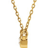 14 Karat Yellow Gold 0.50 Carat Natural Diamond Solitaire 18 inch Necklace
